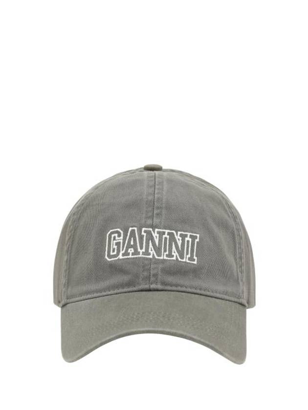 Logo Ball Cap Grey - GANNI - BALAAN 1