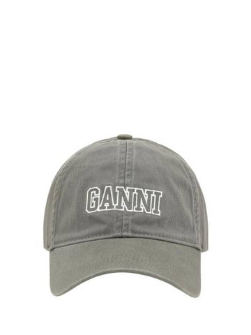 Logo Ball Cap Grey - GANNI - BALAAN 1