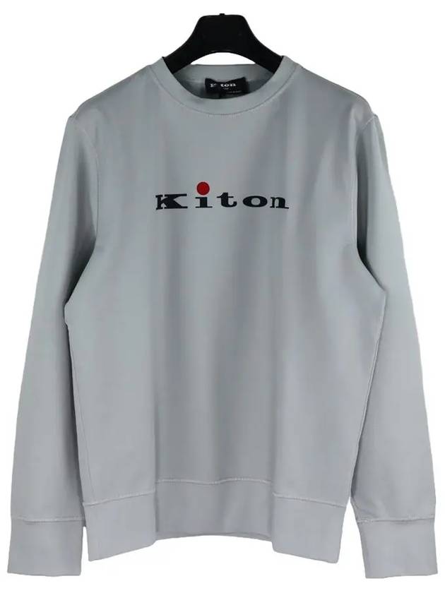 Logo Print Crew Neck Sweatshirt Grey - KITON - BALAAN 2