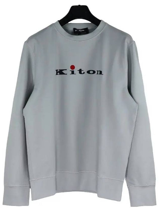logo crew neck sweatshirt gray - KITON - BALAAN 2