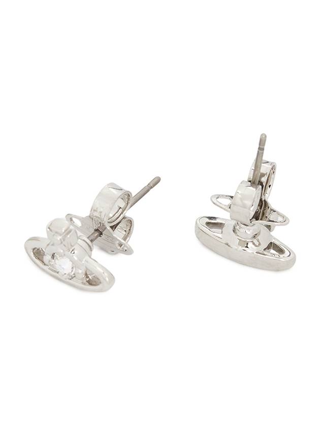 Nano Solitaire Crystal Earrings Silver - VIVIENNE WESTWOOD - BALAAN 4