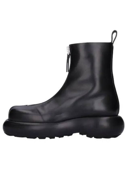 Square Toe Calf Leather Ankle Boots Black - JIL SANDER - BALAAN 2