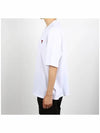 Small Heart Logo Boxy Fit Short Sleeve T-Shirt White - AMI - BALAAN 4