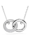 Dextera Interlocking Loop Pendant Necklace Silver - SWAROVSKI - BALAAN 3