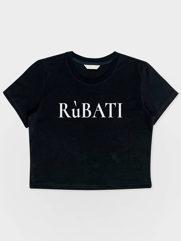 Logo Crop T-Shirt Black - RUBATI - BALAAN 2