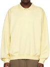 Essential Long Sleeve Yellow Single Button Knit Cuff Polo Tshirt - FEAR OF GOD ESSENTIALS - BALAAN 1