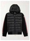 Logo Patch Padded Wool Hooded Jacket Black - MONCLER - BALAAN 2