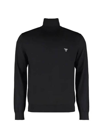 Superfine Wool Turtleneck Black - PRADA - BALAAN 1