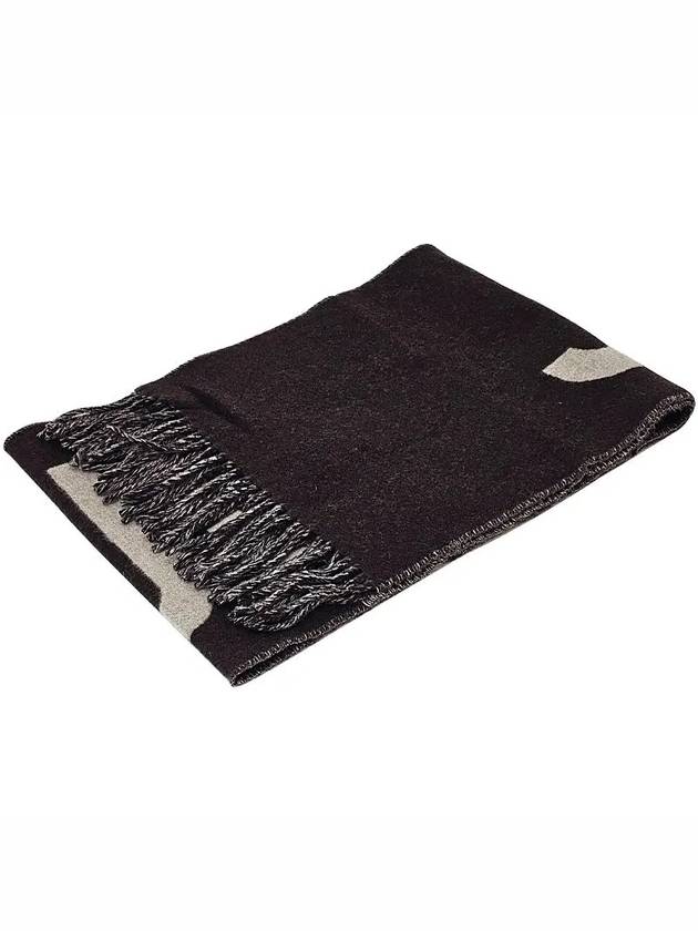 Lecharpe Fringe Logo Virgin Wool Muffler Brown - JACQUEMUS - BALAAN 2