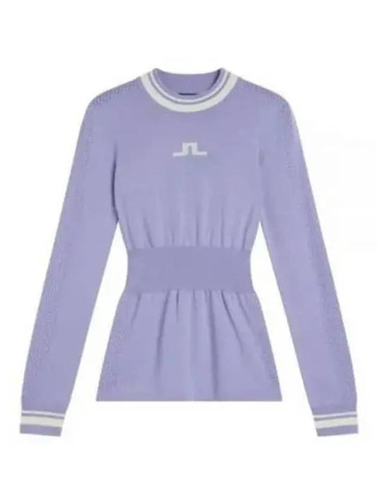 Bree Ribbed Waist Knit Top Sweet Lavender - J.LINDEBERG - BALAAN 2