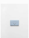 Saffiano leather card holder pale blue - PRADA - BALAAN 2