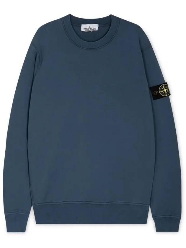 Wappen Patch Garment Dyed Sweatshirt Avio Blue - STONE ISLAND - BALAAN 2