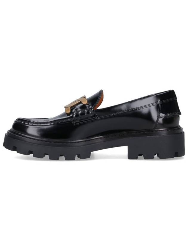 Women's Kate Metal Chain Leather Loafers Black - TOD'S - BALAAN 4