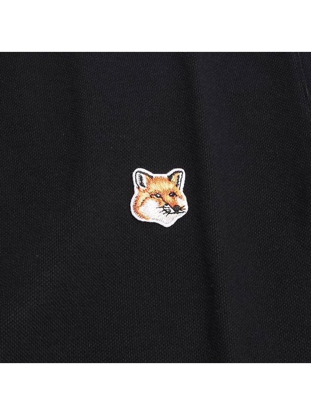 Fox Head Patch Cotton Polo Shirt Black - MAISON KITSUNE - BALAAN 4