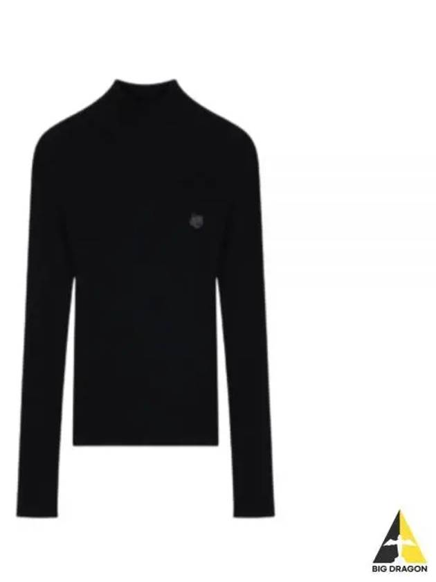 Bold Fox Head Patch Turtleneck Black - MAISON KITSUNE - BALAAN 2