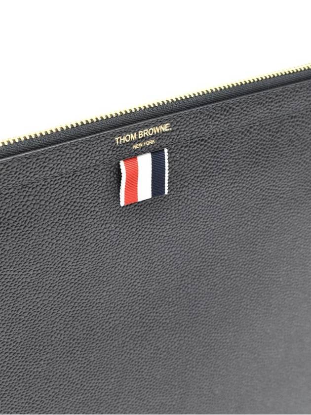 Medium Document Holder Clutch Bag Black - THOM BROWNE - BALAAN 3