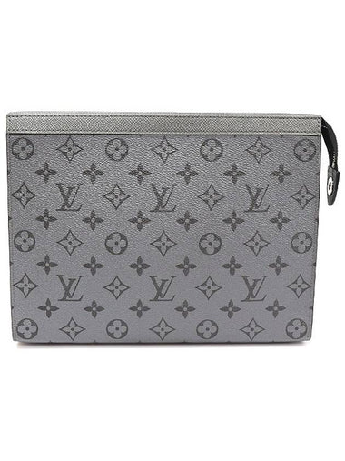 M30840 Monogram Canvas Gunmetal Gray Pochette Voyage MM Clutch - LOUIS VUITTON - BALAAN 1