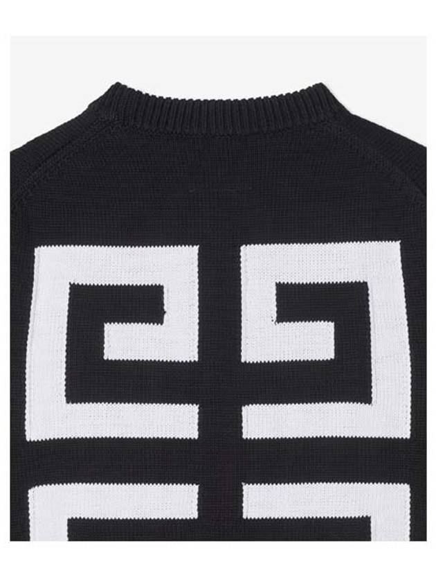 4G Logo Cotton Knit Top Black - GIVENCHY - BALAAN 5