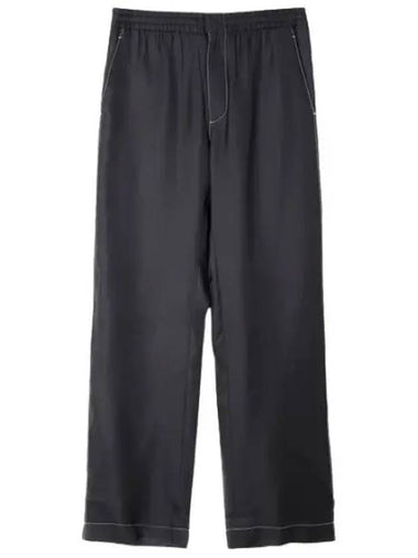 Silk slip on straight pants - PRADA - BALAAN 1