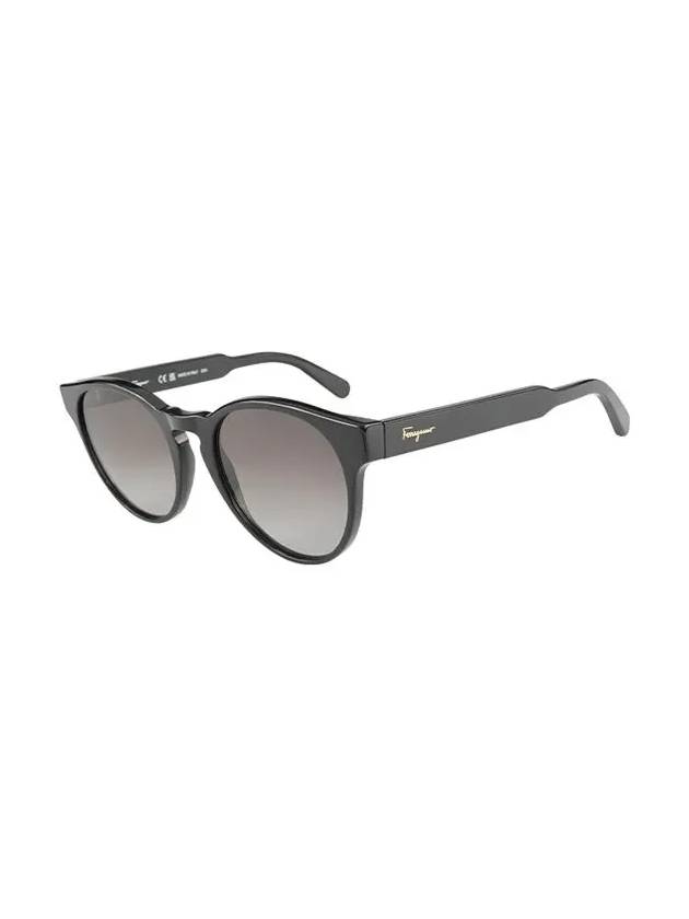 Gradient Round Sunglasses Black - SALVATORE FERRAGAMO - BALAAN 4