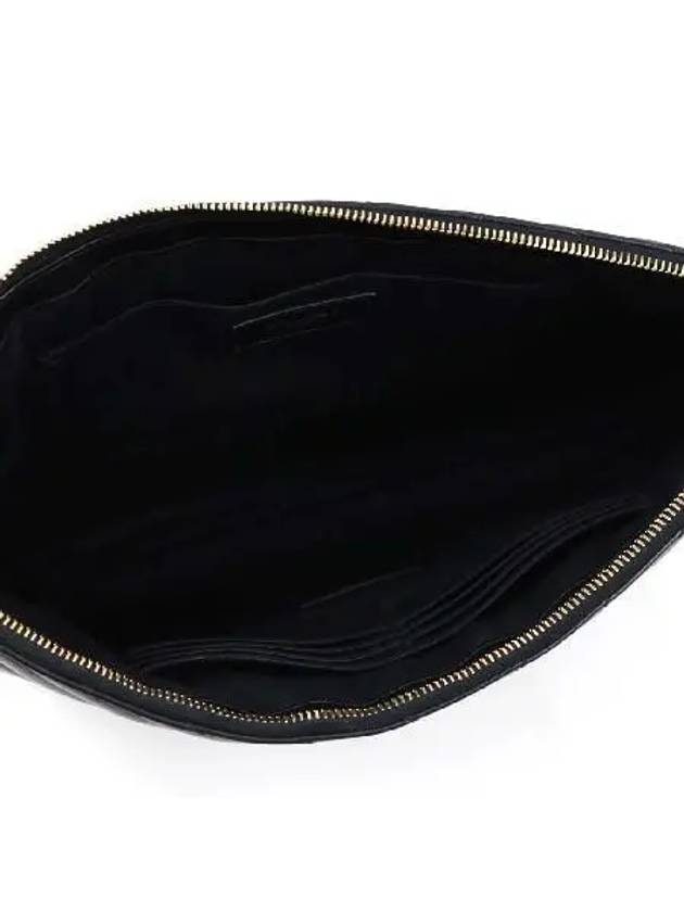 440222 Black leather matelass gold clutch - SAINT LAURENT - BALAAN 3