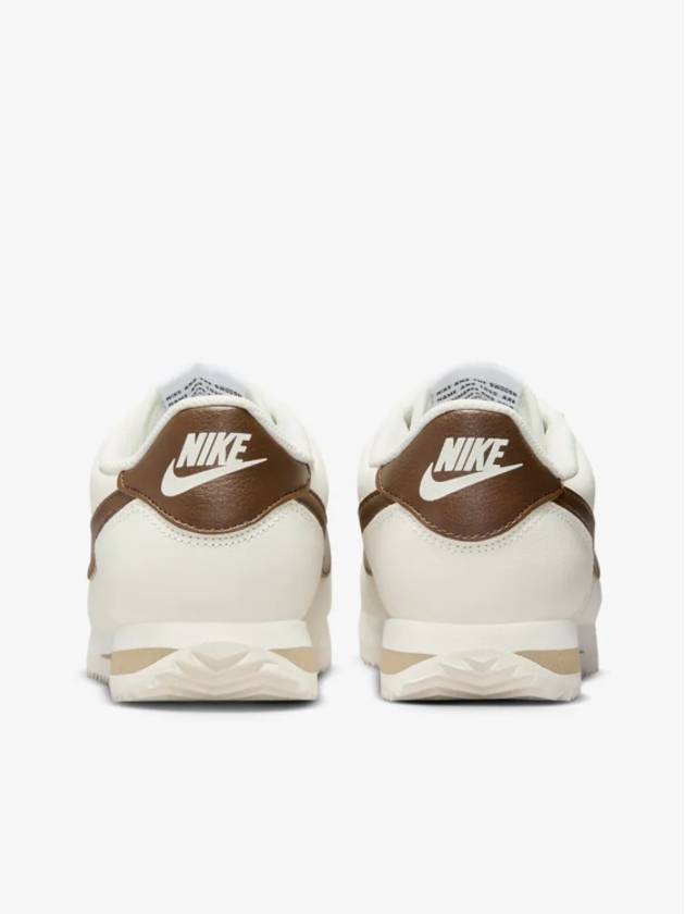 Women's Cortez Low Top Sneakers Khaki White - NIKE - BALAAN 7