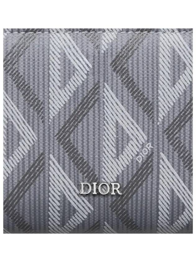 CD Diamond Canvas Zipper Card Wallet Grey - DIOR - BALAAN 7