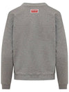 22FW Flower Logo Brushed Sweatshirt Gray 2SW011 4ME 94 - KENZO - BALAAN 3