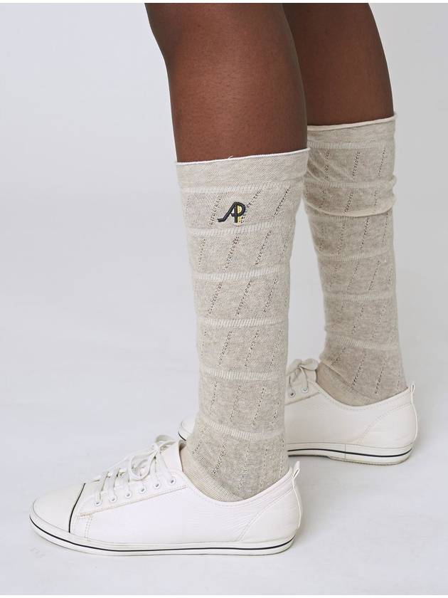 Sheer Loose Socks Melange Beige - ATHPLATFORM - BALAAN 2