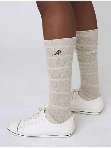 Sheer Loose Socks Melange Beige - ATHPLATFORM - BALAAN 1