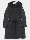 Chloe Patch Logo Belt Hooded Fur Long Padded Women s Jacket 1C00023 5968E 999 KHLOE - MONCLER - BALAAN 2