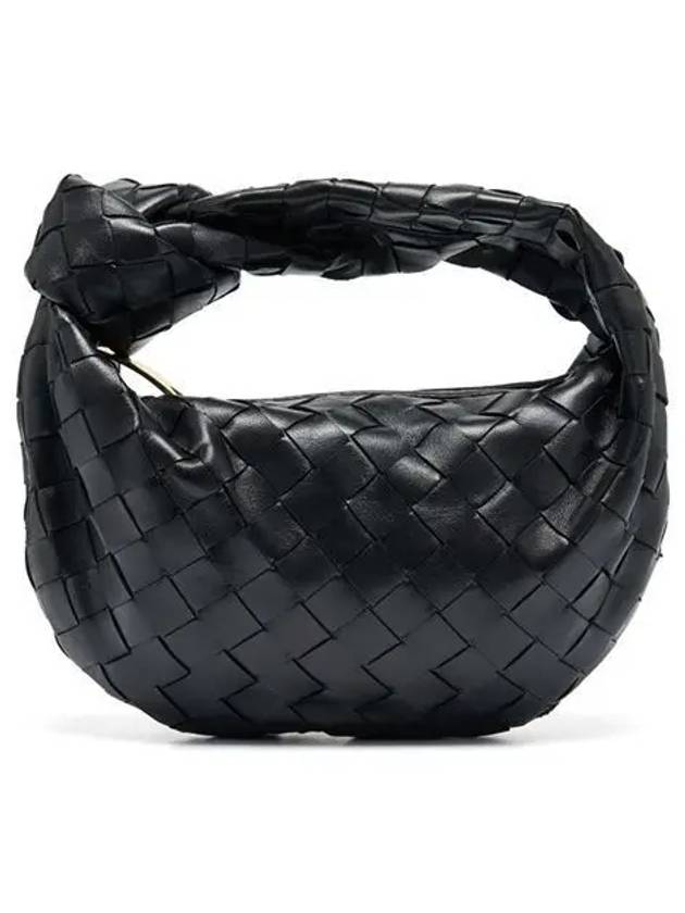 Jodie Intrecciato Small Tote Bag Black - BOTTEGA VENETA - BALAAN 2