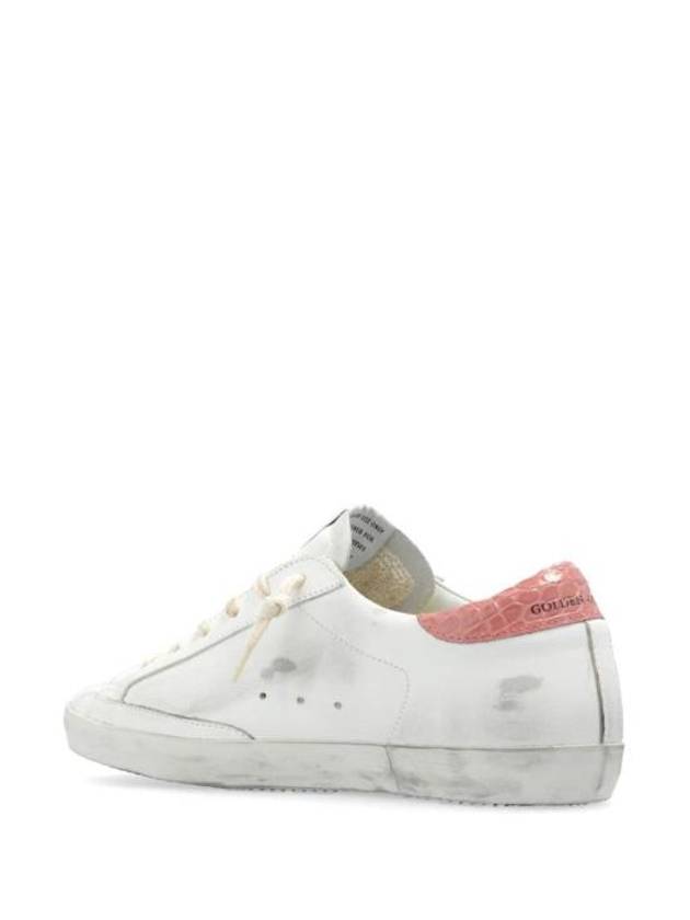 Superstar Pink Tab Leather Low Top Sneakers White - GOLDEN GOOSE - BALAAN 4