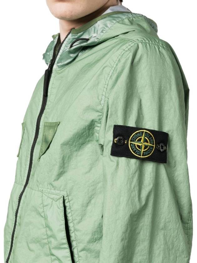 Wappen Patch Nylon Hooded  Jacket Green - STONE ISLAND - BALAAN 7