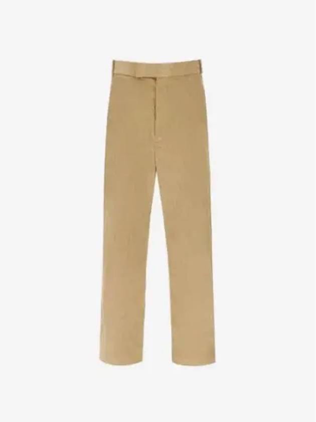 Men's Corduroy Straight Pants Beige - THOM BROWNE - BALAAN 3