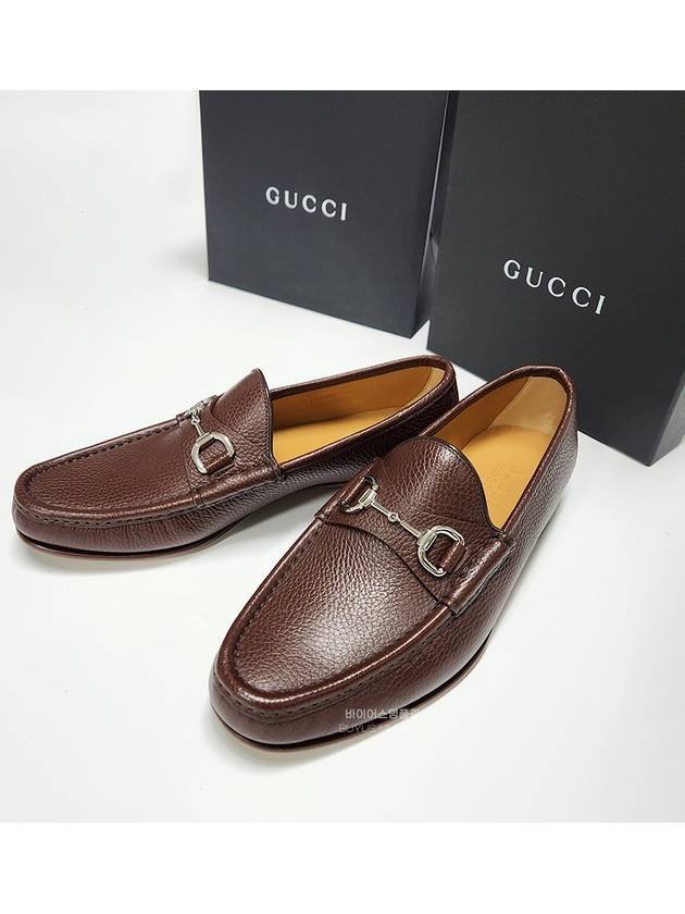 Horsesbit Nestor Grain Leather Loafers Cocoa - GUCCI - BALAAN 2