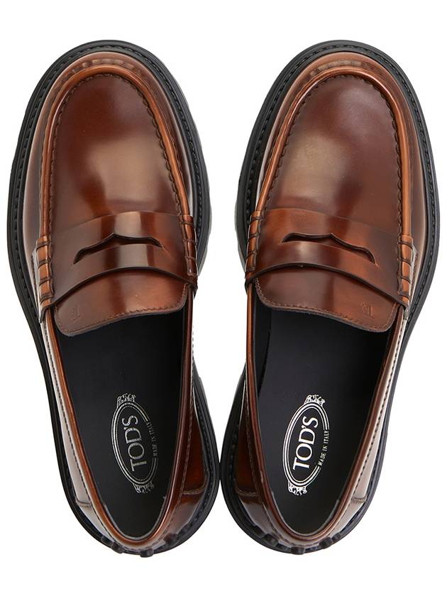 Preppy Leather Loafer Brown - TOD'S - BALAAN.