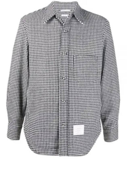 Houndstooth Pattern Shirt Jacket Black White - THOM BROWNE - BALAAN 2