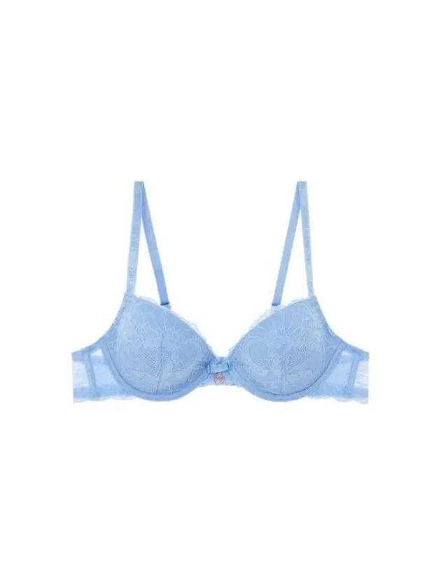 UNDERWEAR Women's Flower Lace PushUp Bra Blue - EMPORIO ARMANI - BALAAN 1