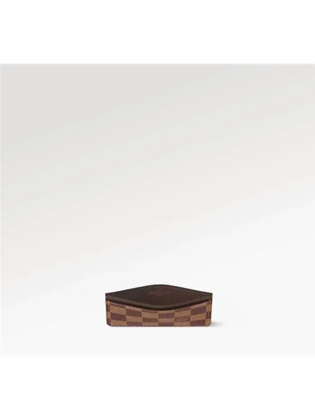 Damier Eben Single Card Wallet Brown - LOUIS VUITTON - BALAAN 5