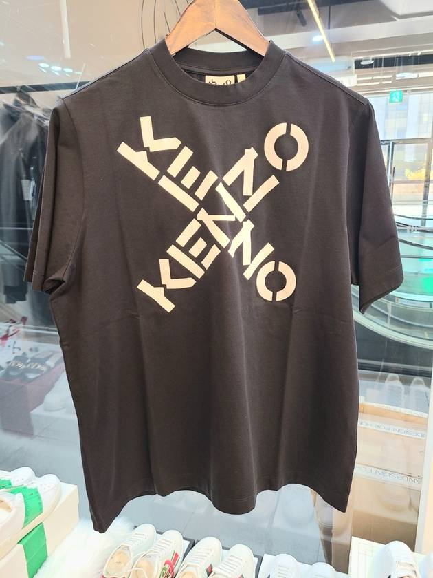 Big Cross Logo Short Sleeve T-Shirt Black - KENZO - BALAAN 7