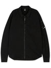 Gabardine Zip Up Long Sleeve Shirt Black - CP COMPANY - BALAAN 4