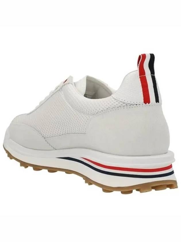 Fine Kid Suede Tech Runner White - THOM BROWNE - BALAAN 7