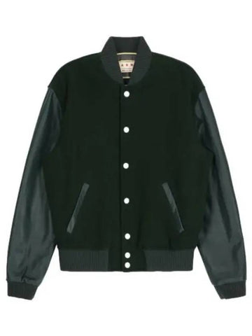 Varsity bomber jacket green aviation jumper blouson - MARNI - BALAAN 1