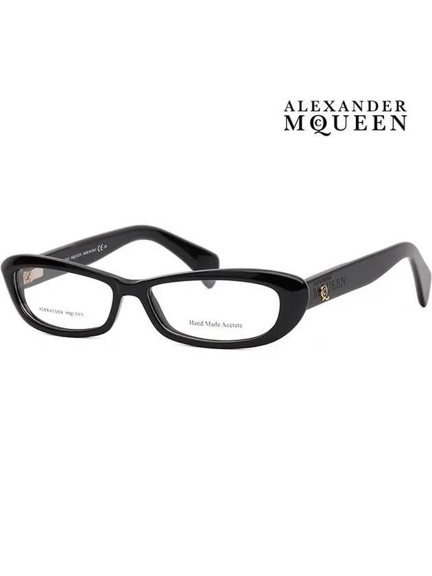 Eyewear Retro Horn-rimmed Gold Eyeglasses Black - ALEXANDER MCQUEEN - BALAAN 2