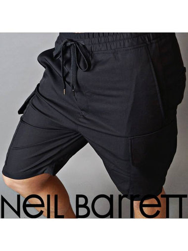 Men's Cargo Pants Half Pants Black - NEIL BARRETT - BALAAN 1