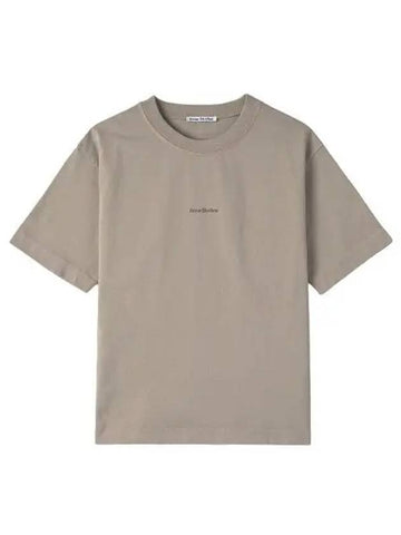 Logo short sleeve t shirt titanium gray - ACNE STUDIOS - BALAAN 1