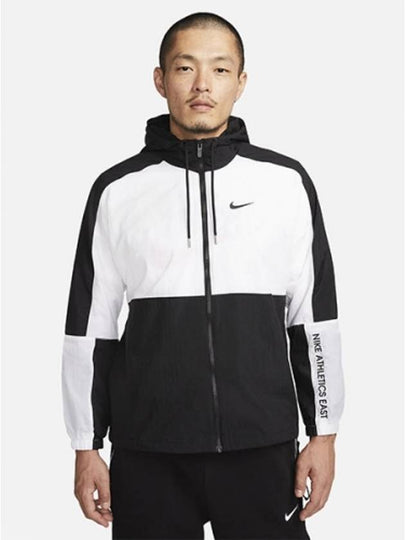 NSW Woven Track Jacket Black White - NIKE - BALAAN 2