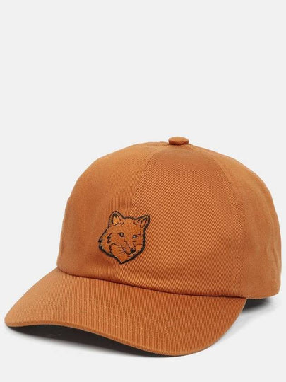 Bold Fox Head Embroidery 6 Panel Ball Cap Orange - MAISON KITSUNE - BALAAN 2