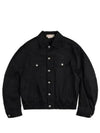 Dyed Cotton Denim Jacket Black - MARNI - BALAAN 2